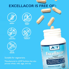 Excellacor-450, flacon ouvert avec capsules visibles