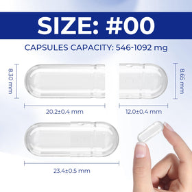 Exemple de remplissage d'une capsule séparée Taille 00