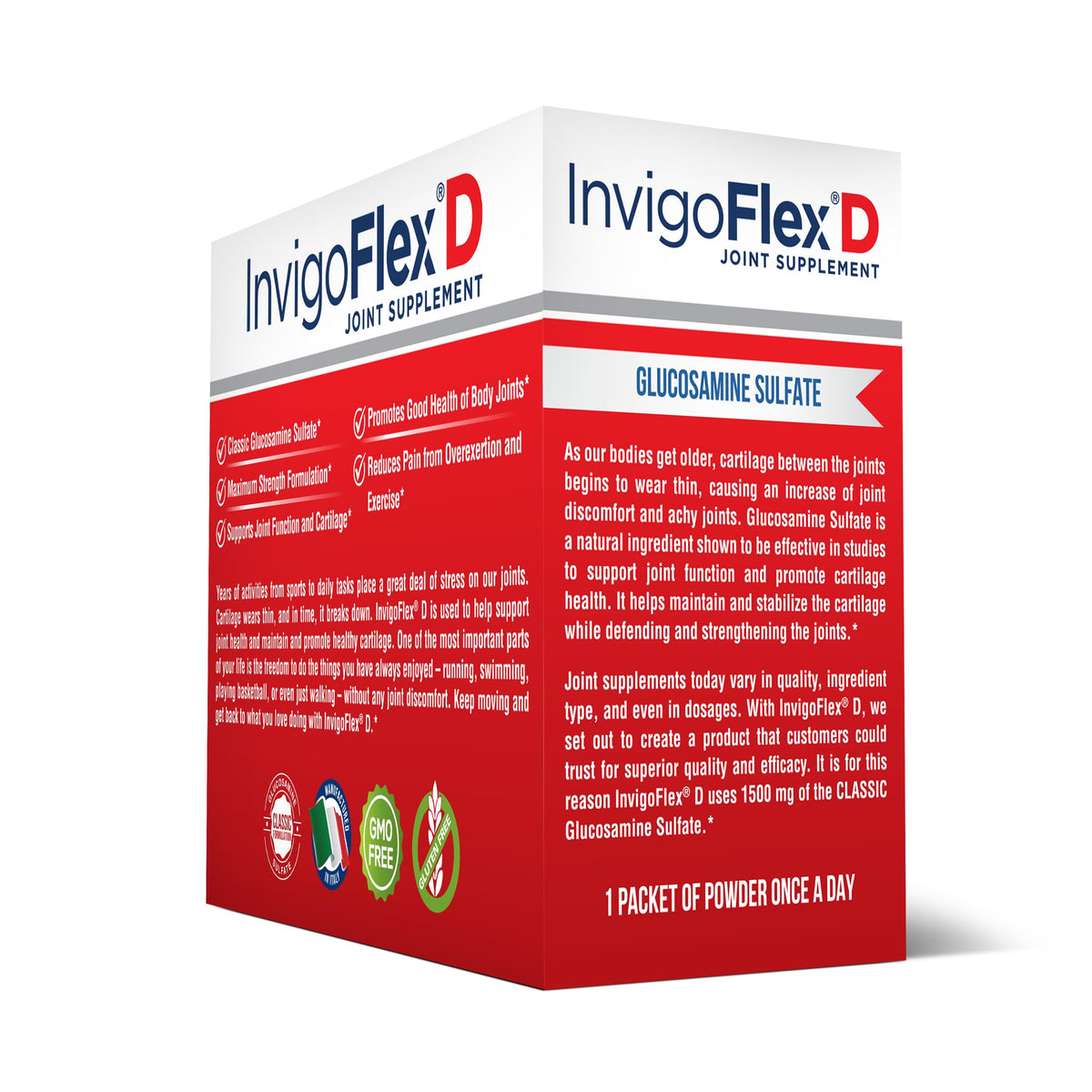 Exemple de sachet de Glucosamine Sulfate INVIGOFLEX