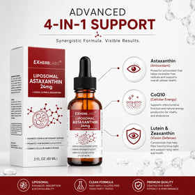 EXHERBLABS Astaxanthine Liposomale 24mg gouttes dans un smoothie