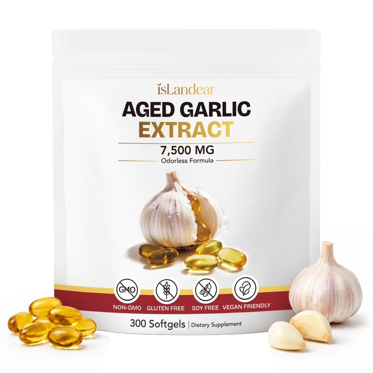 Extrait d'Ail Vieilli isLandear 7500mg gélules odorantes avant
