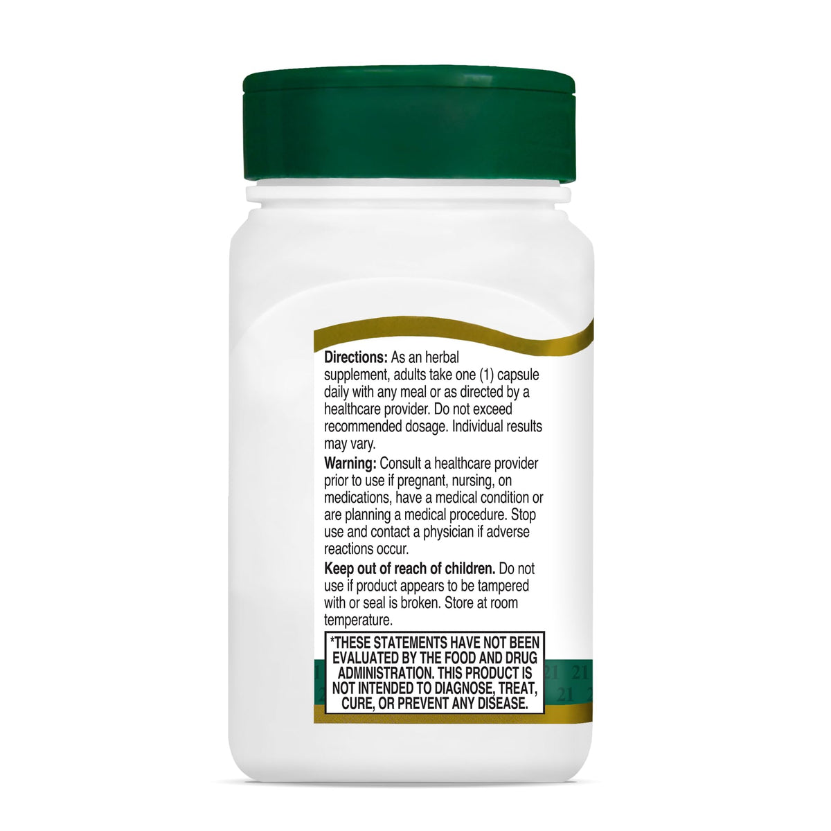 Extrait d'ashwagandha 21st Century sur un fond neutre