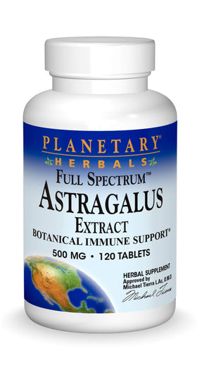 Extrait d'Astragale Complet 500 mg de Planetary Herbals - vue de face