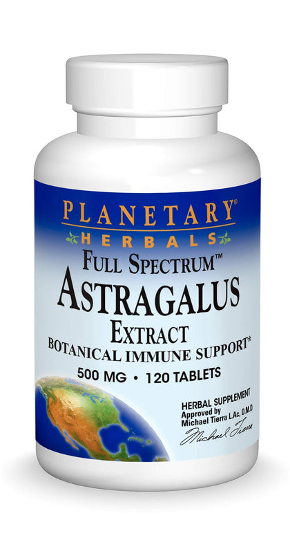 Extrait d'Astragale Complet 500 mg de Planetary Herbals - vue de face