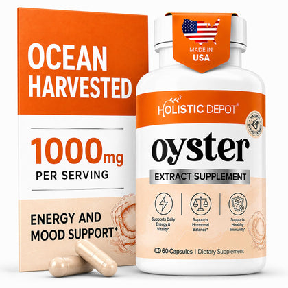 Extrait d'Huître Holistic Depot 60 capsules vue de face