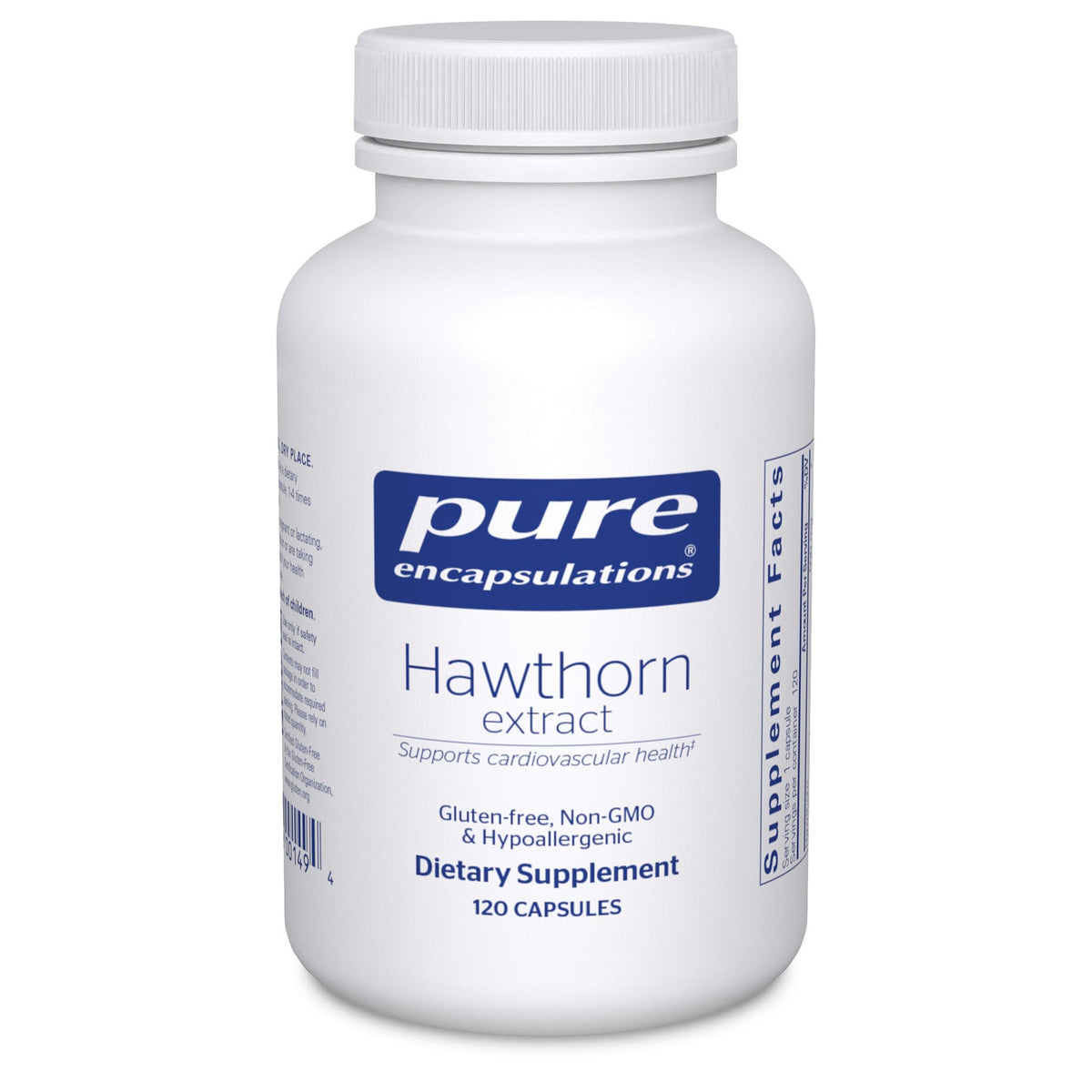 Extrait de Aubépine Pure Encapsulations 120 capsules vue avant