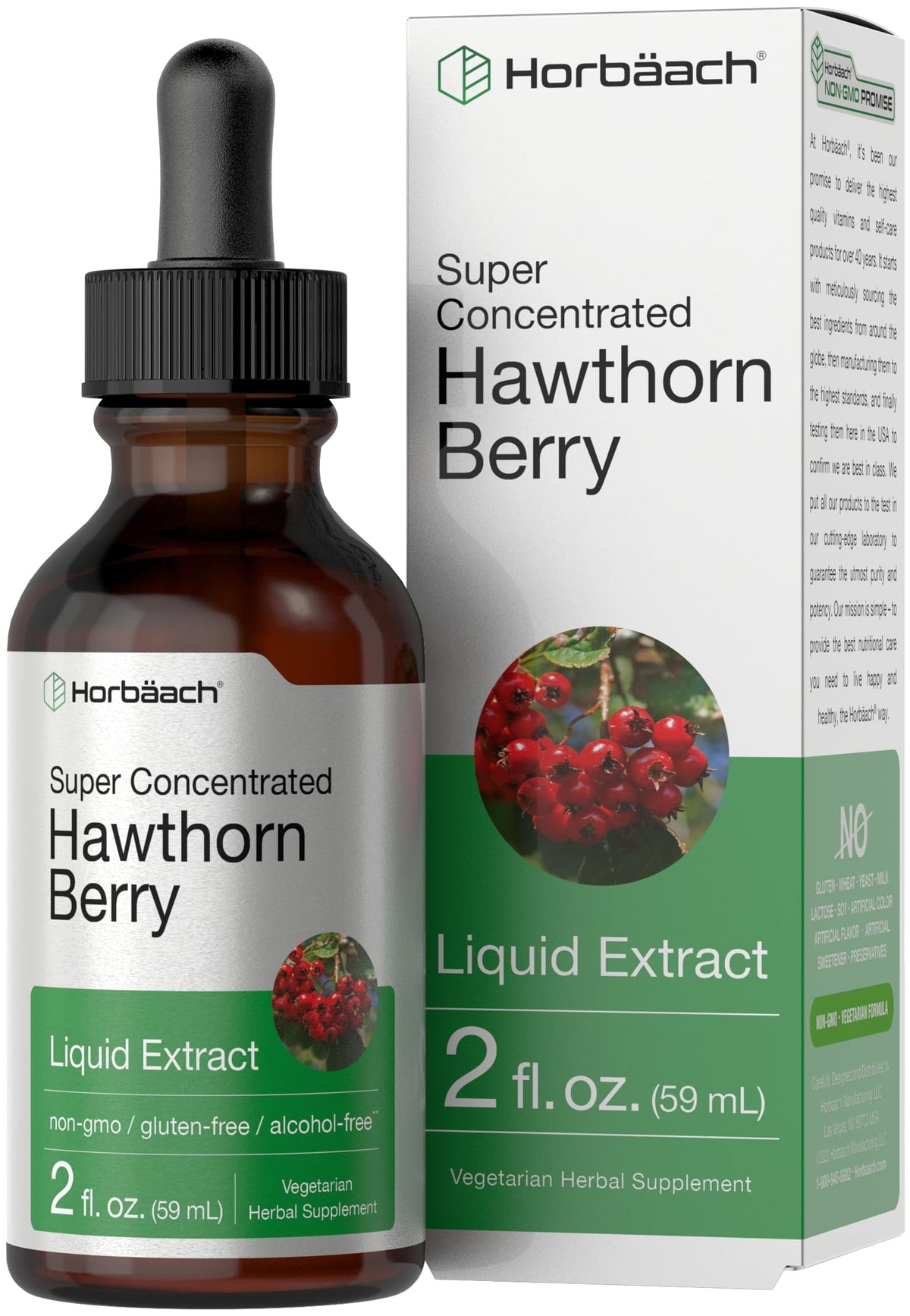 Extrait de Baies d'Aubépine Horbäach 2 fl oz vue avant