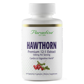 Extrait de Baies de Aubépine Paradise Herbs, 60 capsules, devant de l'emballage