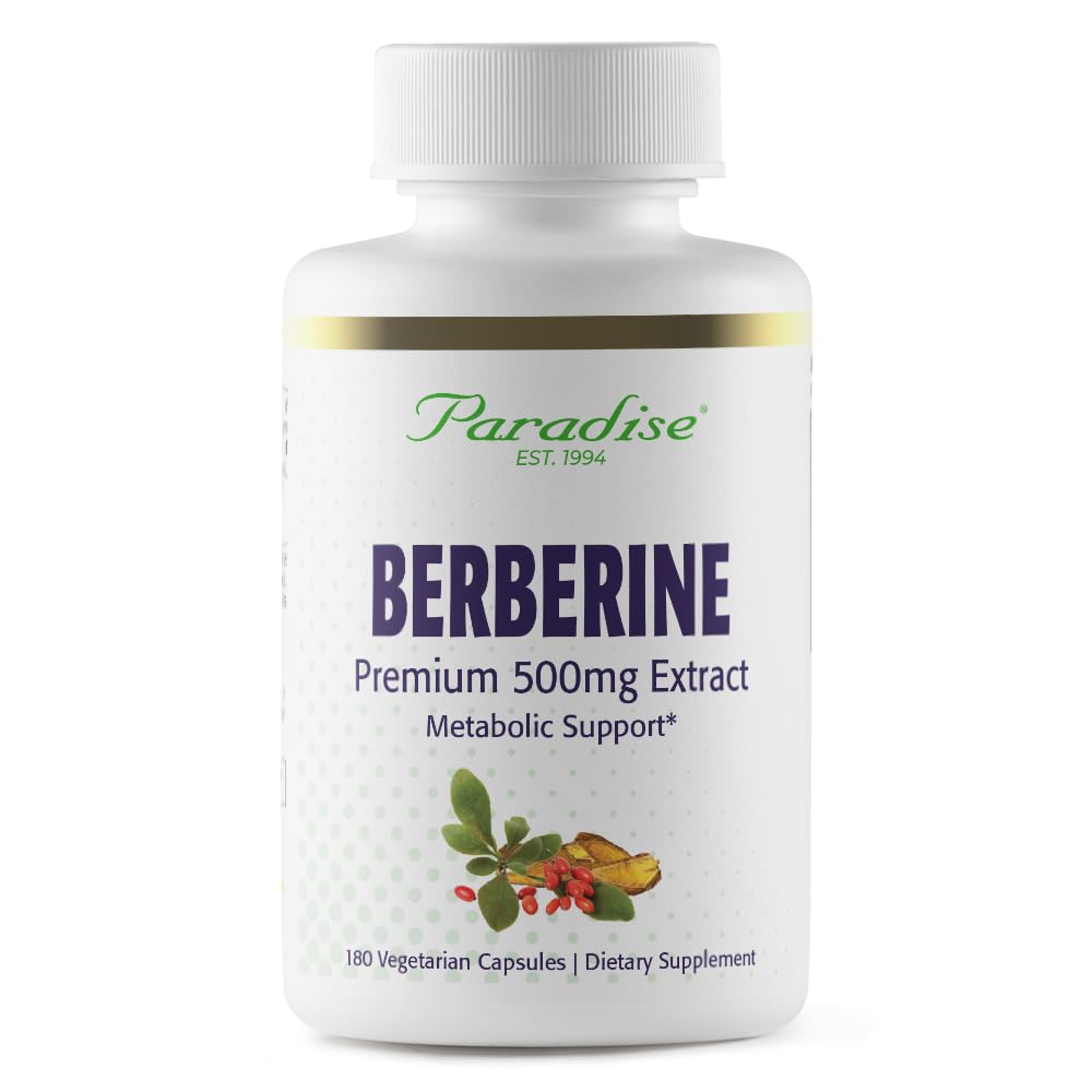 Extrait de Berbérine 500 mg Paradise Herbs, vue avant de l'emballage