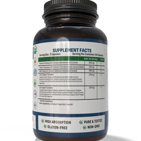 Extrait de Berbérine Wellotrix 1600 mg 120 capsules végétales vue arrière