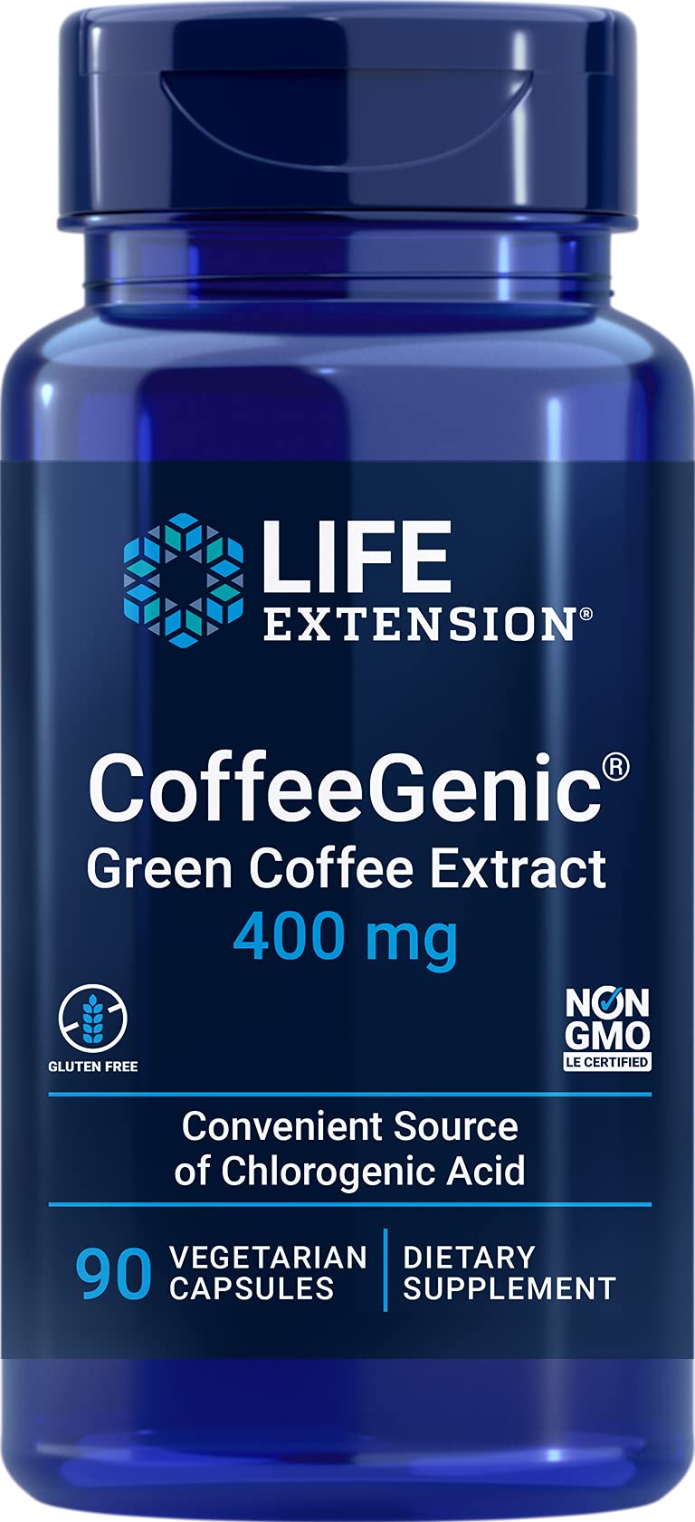 Extrait de café vert Life Extension 400 mg avec emballage avant