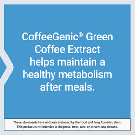 Extrait de café vert Life Extension avec un verre d'eau