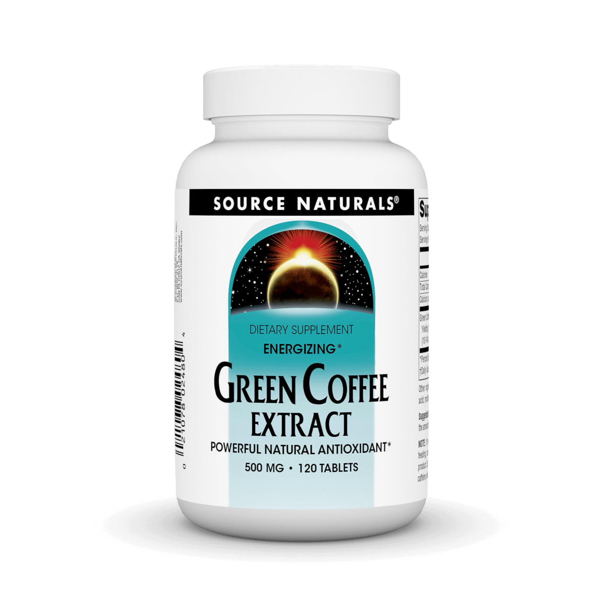 Extrait de Café Vert Source Naturals 500 mg comprimés vue de face