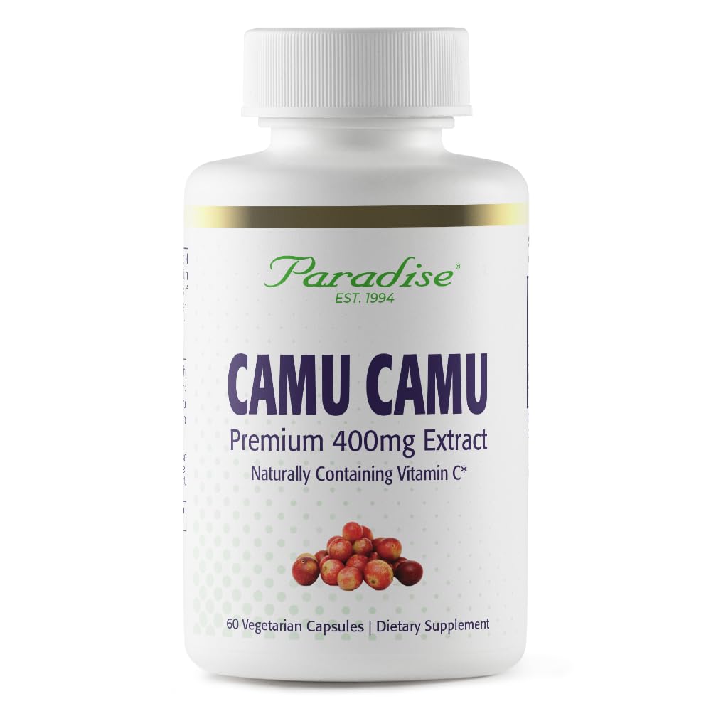 Extrait de Camu Camu Paradise Herbs 400 mg devant l'emballage