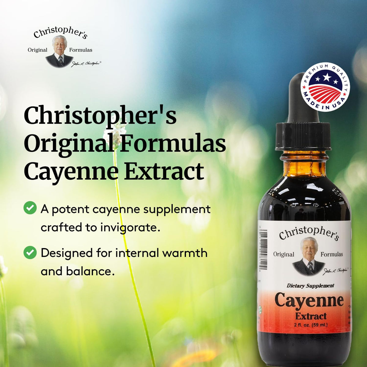 Extrait de Cayenne Christopher's sur fond blanc
