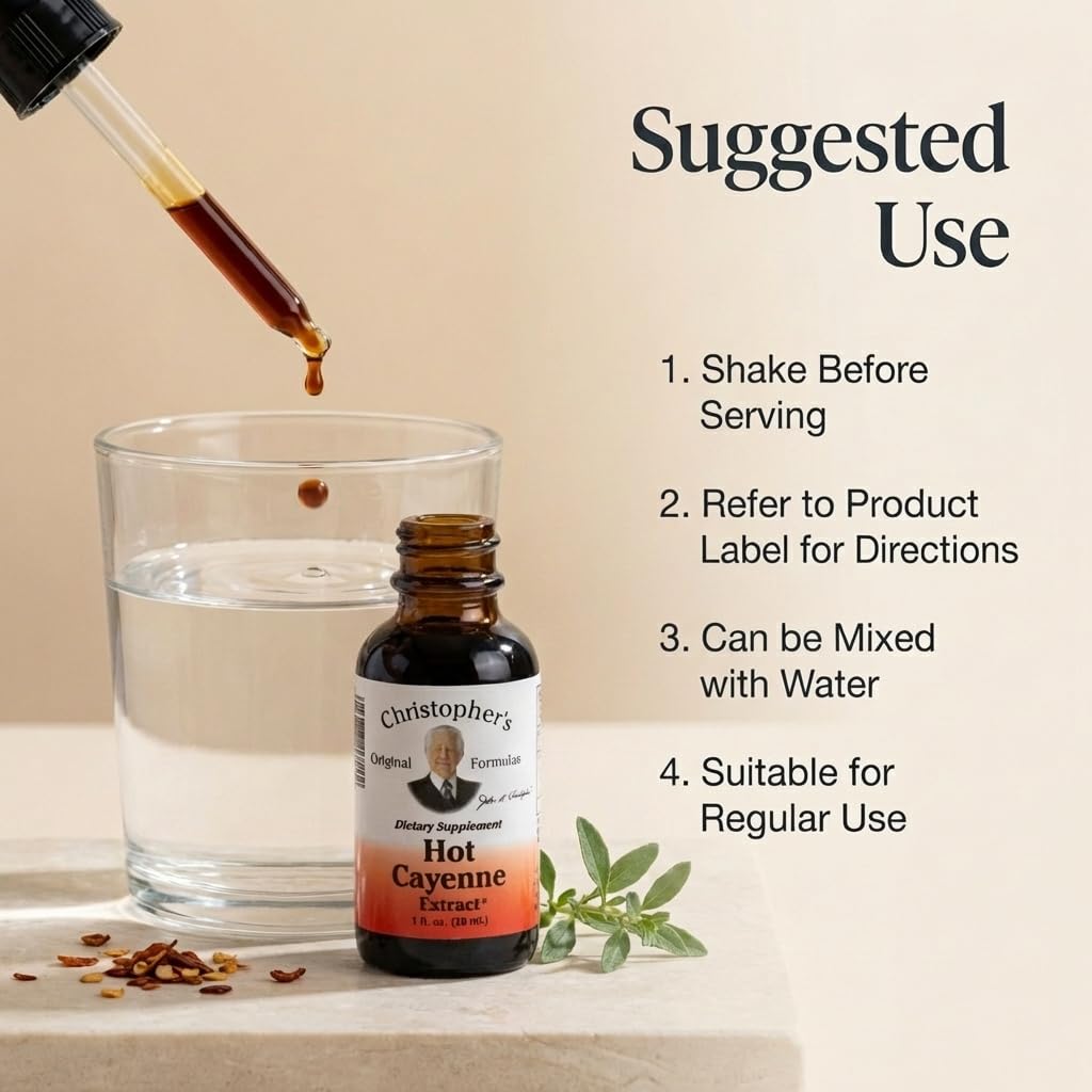 Extrait de cayenne sur une table avec des herbes naturelles