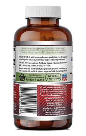Extrait de cerise acide Amazing Nutrition sur fond blanc