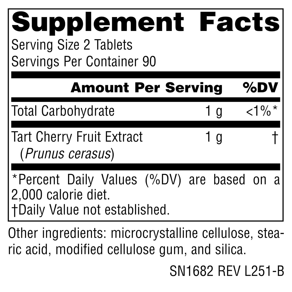 Extrait de Cerise Source Naturals 500 mg - comprimés végétariens