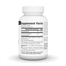 Extrait de Cerise Source Naturals 500 mg - vue latérale du flacon