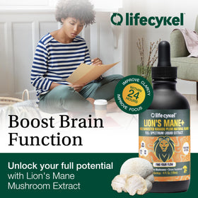Extrait de champignon Lion's Mane avec goutte à goutte