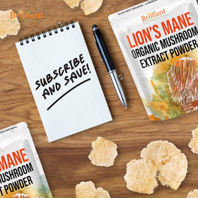 Extrait de champignon Lion's Mane bio Ellie's Best dans un environnement de cuisine