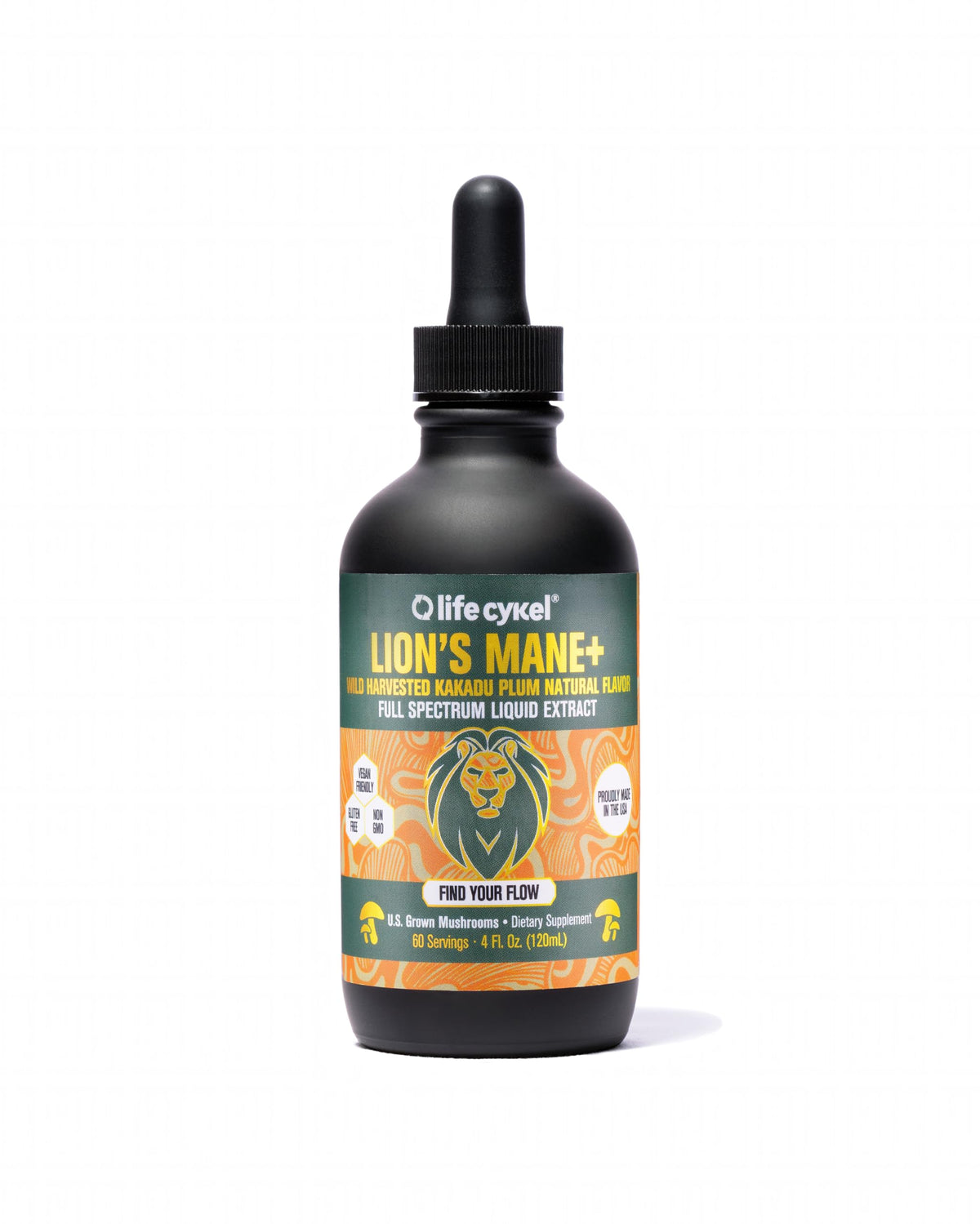 Extrait de champignon Lion's Mane Life Cykel 120 ml vue de face
