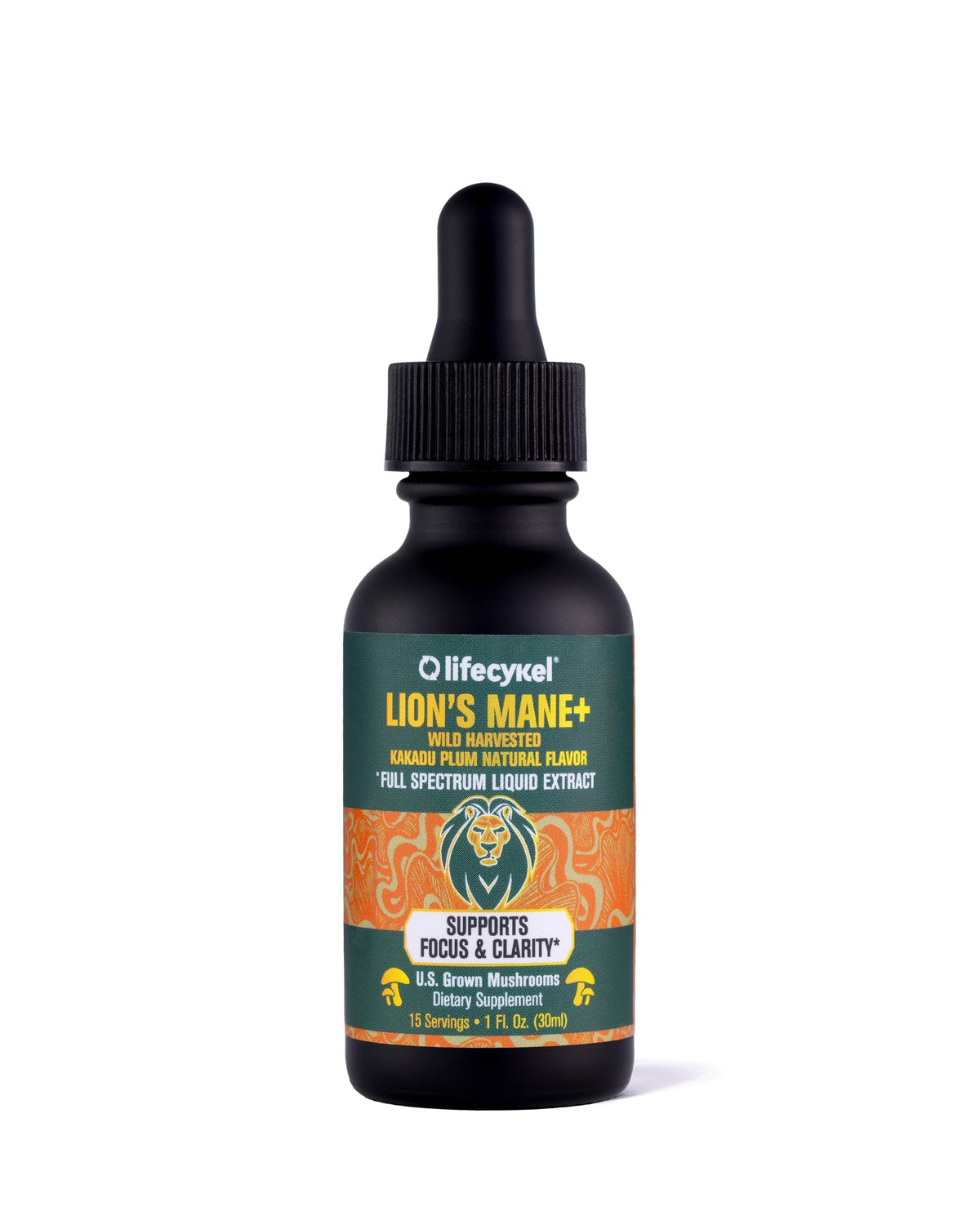 Extrait de champignon Lion's Mane Life Cykel 15 Servings, flacon avant