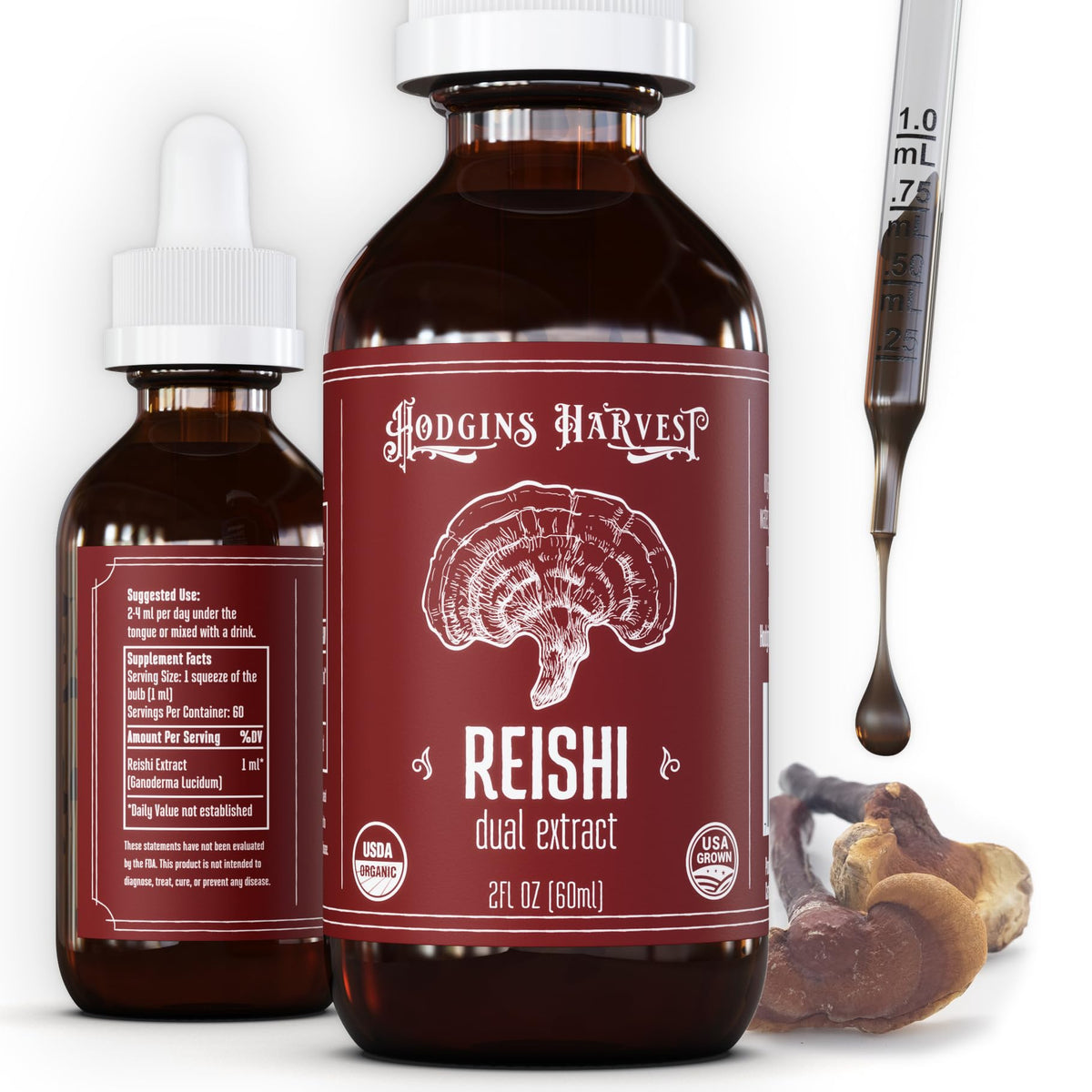 Extrait de champignon Reishi Hodgins Harvest 60 ml vue avant