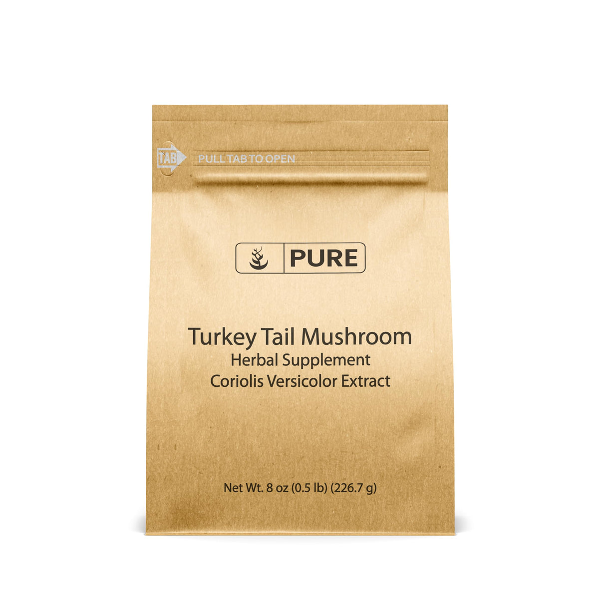 Extrait de champignon Turkey Tail 240g, vue de face