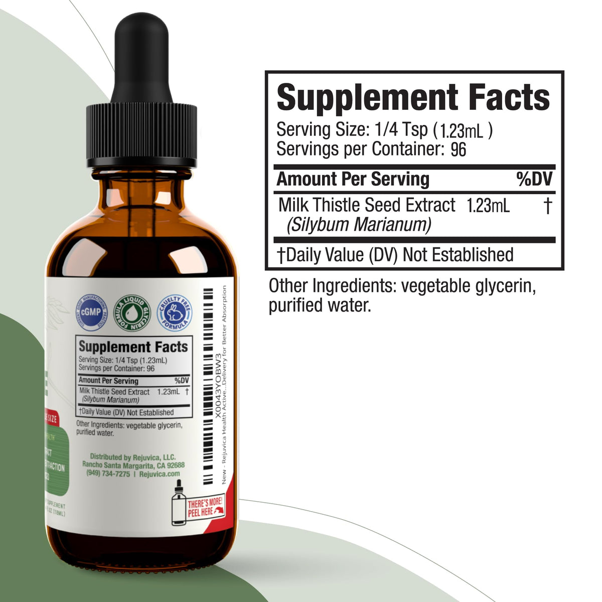 Extrait de Chardon-Marie Rejuvica 240ml avec ingrédients naturels