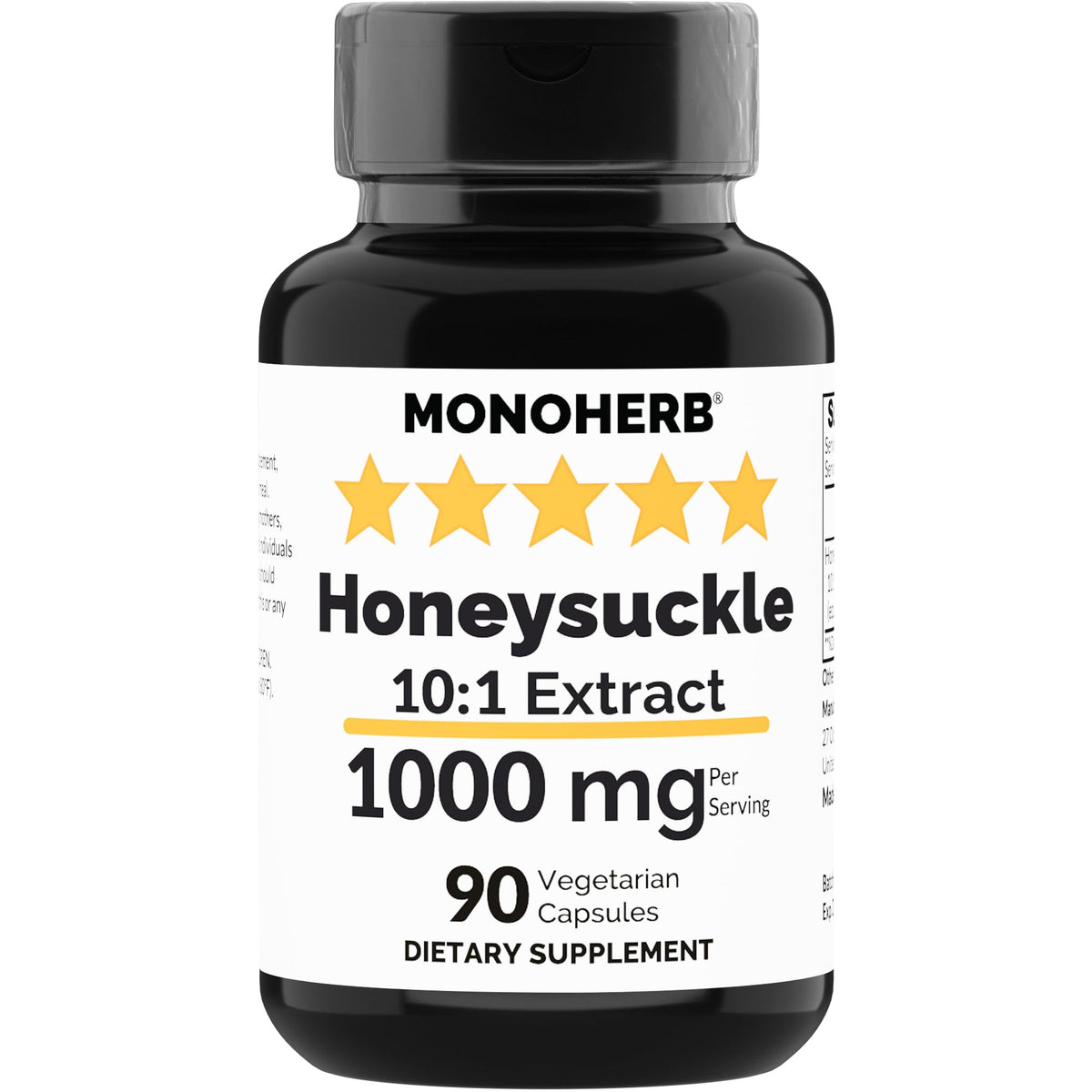 Extrait de Chèvrefeuille MONOHERB 1000 mg - Capsules végétales transparentes