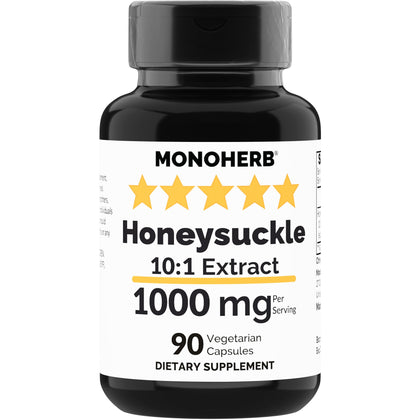 Extrait de Chèvrefeuille MONOHERB 1000 mg - Capsules végétales transparentes
