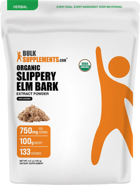 Extrait de écorce de slippery elm bio 100g BulkSupplements avant