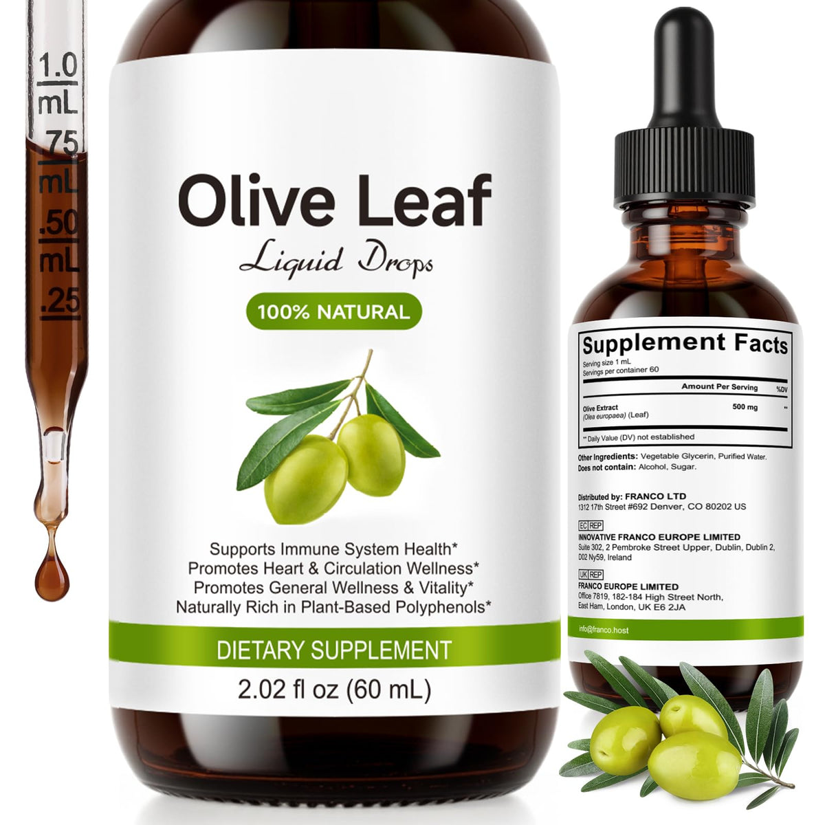 Extrait de Feuille d'Olive YLXYZUAD 150g - vue de face