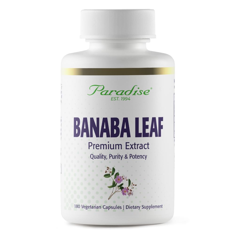 Extrait de feuille de banaba Paradise Herbs 250 mg, boîte avant