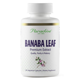 Extrait de feuille de banaba Paradise Herbs 250 mg, boîte avant