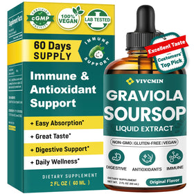 Extrait de Feuille de Graviola vivcmin 60 ml vue de face