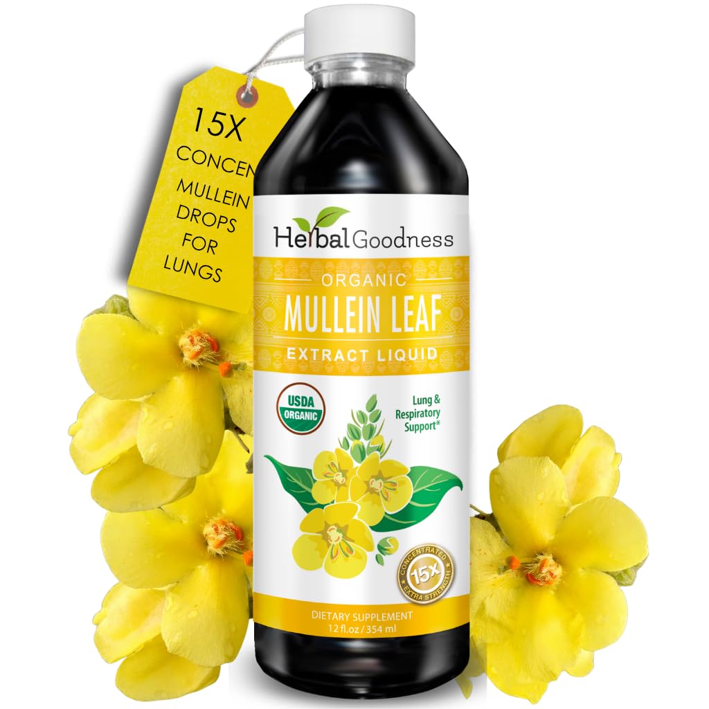 Extrait de feuille de molène Herbal Goodness 12 Fl Oz vue avant