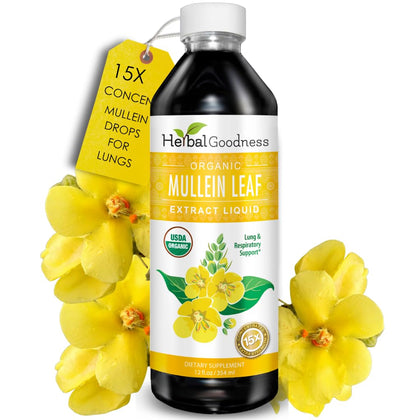 Extrait de feuille de molène Herbal Goodness 12 Fl Oz vue avant