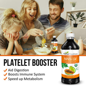 Extrait de feuille de papaye Herbal Goodness dans un environnement naturel