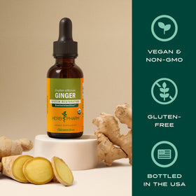 Extrait de gingembre Herb Pharm avec une cuillère doseuse