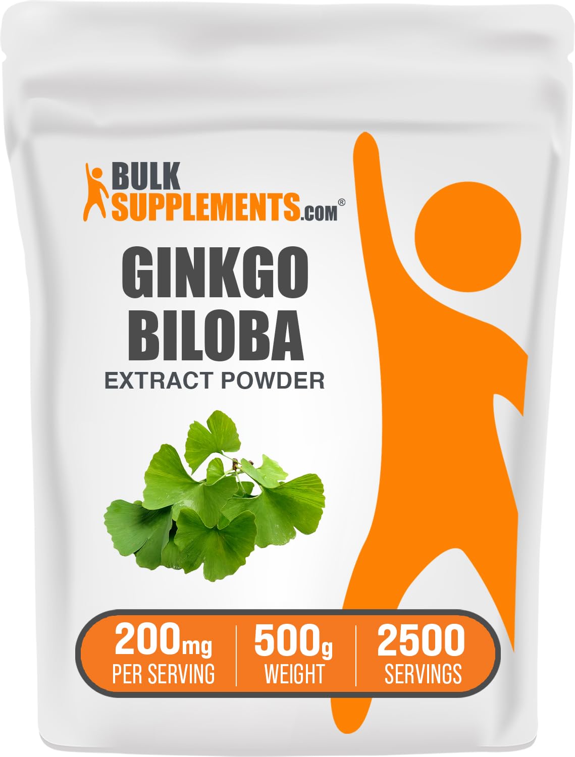 Extrait de Ginkgo Biloba en poudre 200mg 500g avec emballage