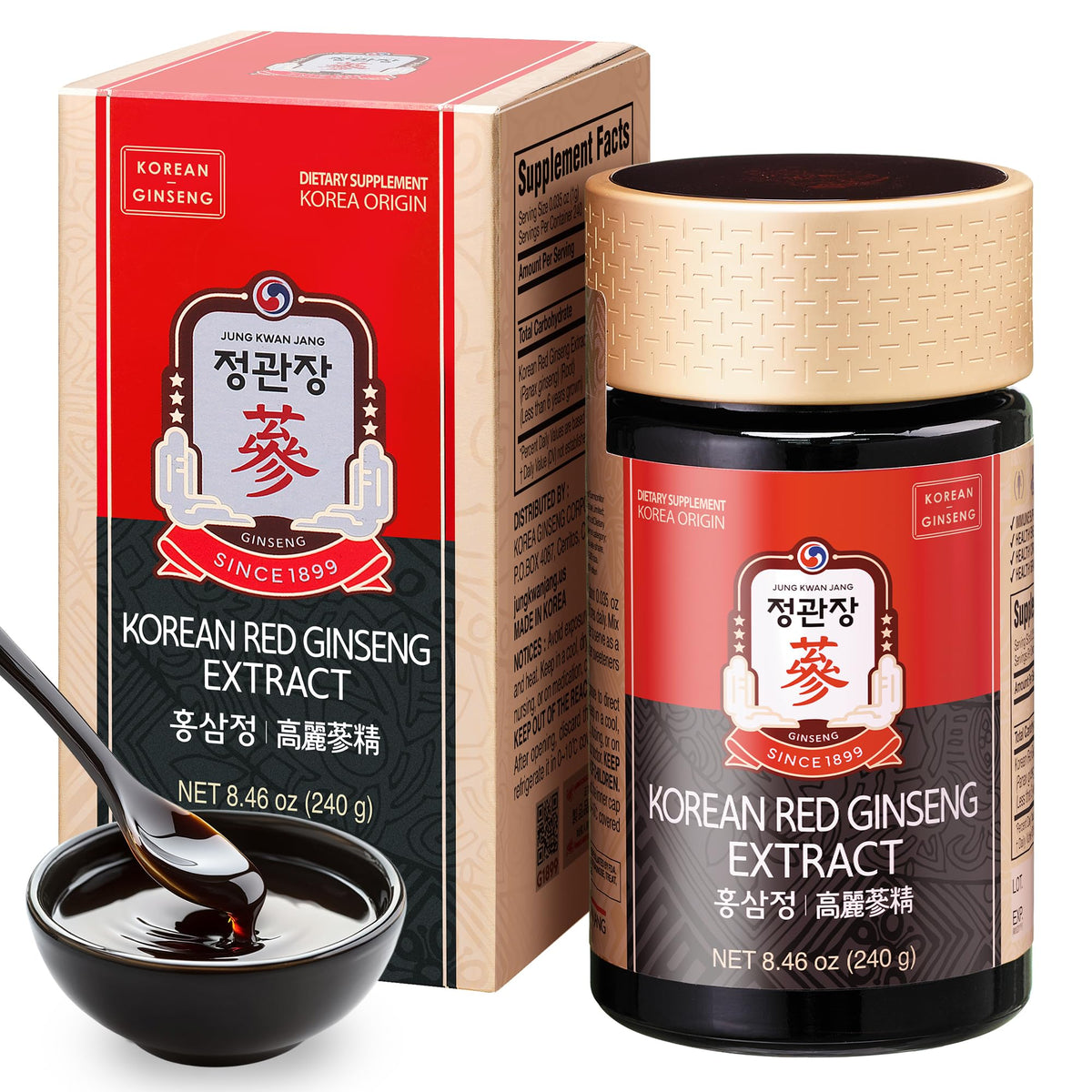 Extrait de Ginseng Rouge Coréen JUNG KWAN JANG 240g vue avant