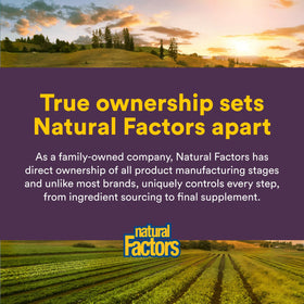 Extrait de graines de céleri Natural Factors présenté avec des légumes frais