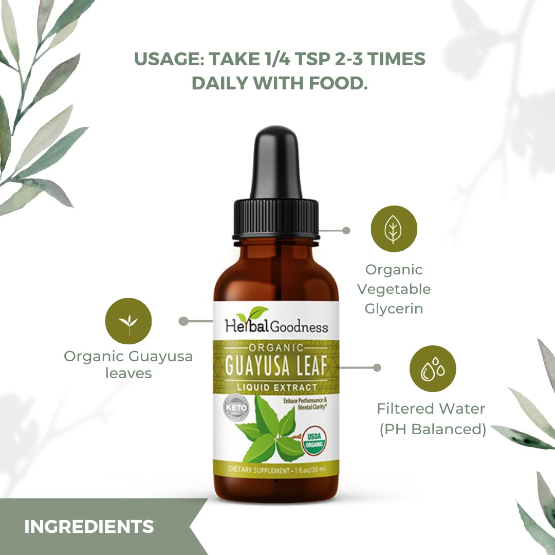 Extrait de guayusa Herbal Papaya avec cuillère doseuse