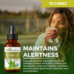 Extrait de guayusa Herbal Papaya sur fond blanc