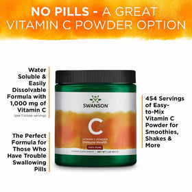 Extrait de la Poudre de Vitamine C Swanson avec des fruits