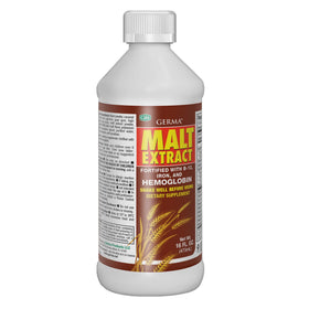 Extrait de Malt Germa avec cuillère et verre de lait