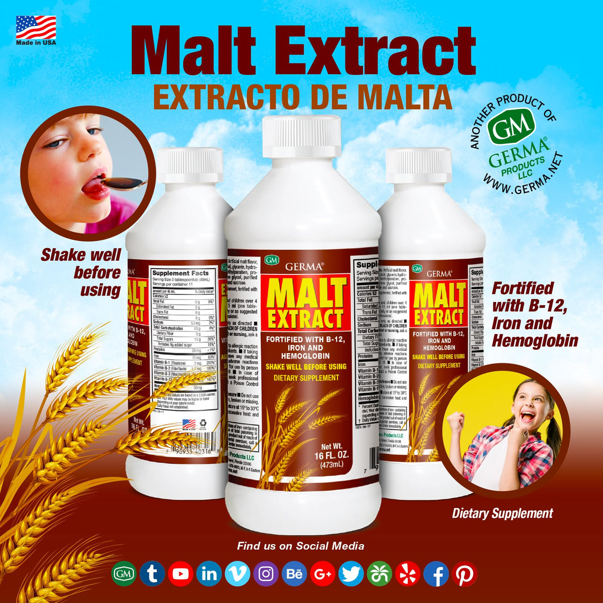 Extrait de Malt Germa et fruits frais