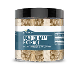 Extrait de Mélisse Earthborn Elements 200 Capsules vue avant avec étiquette